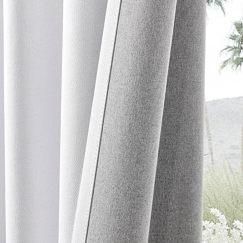 Light Grey Blackout Curtains 84 inches long N905