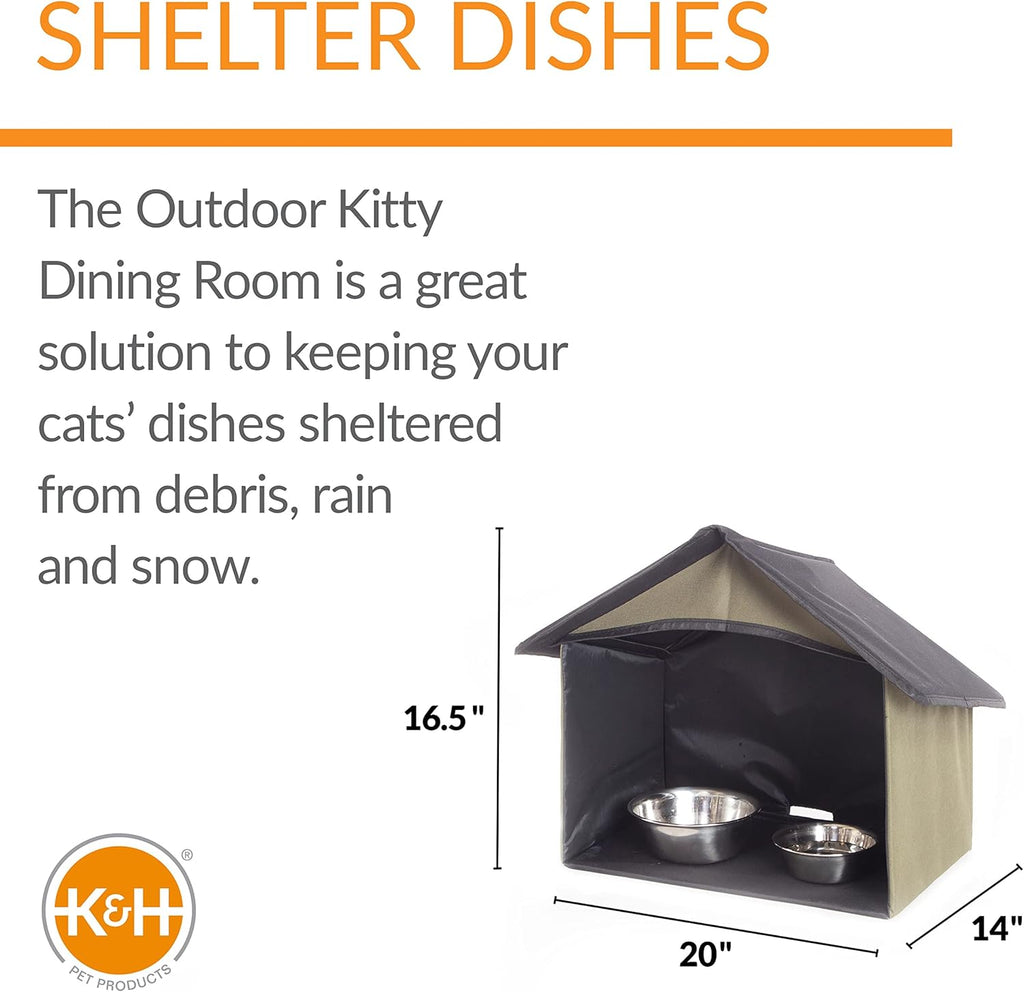 Outdoor Heated Kitty House, Olive C5040