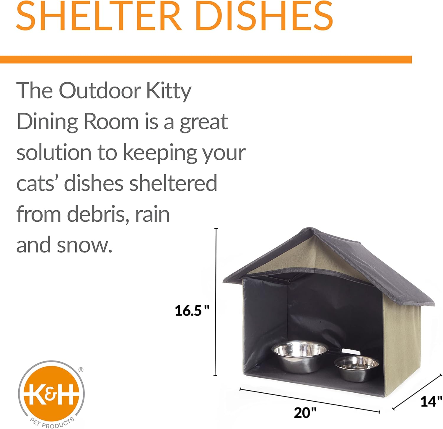 Outdoor Heated Kitty House, Olive C5040