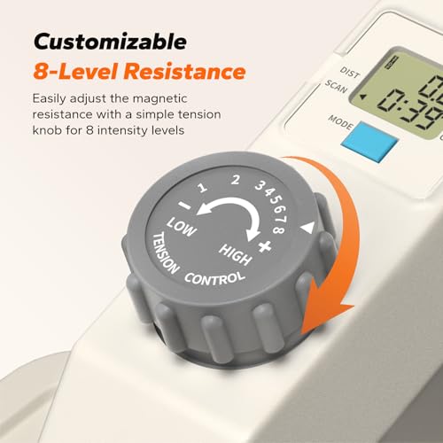 Under Desk Elliptical Machine, Seated Pedal Exerciser with 8 Resistance Levels R672