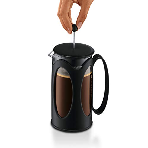 French Press Coffee Maker, Borosilicate Glass - 4-Cup (0.5 L), Black Y55187