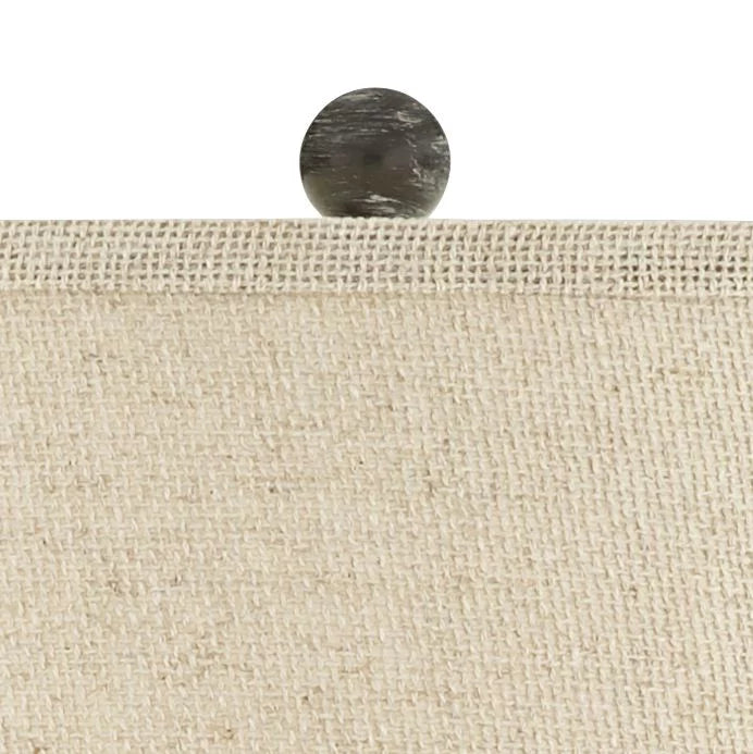 Rustic Table Lamp 32" Tall Earth Tone Linen Drum Shade D979