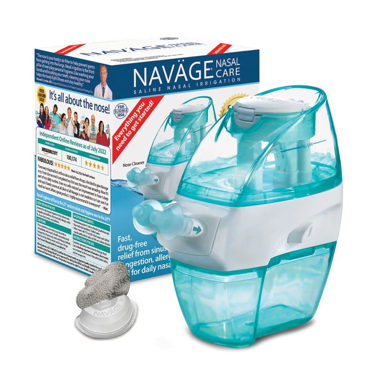 Nasal Care Starter Bundle Nose Cleaner with 30 SaltPods I45725