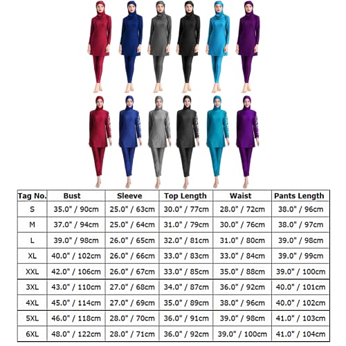 Full Coverage Long Sleeve Swimwear Burkini C18246