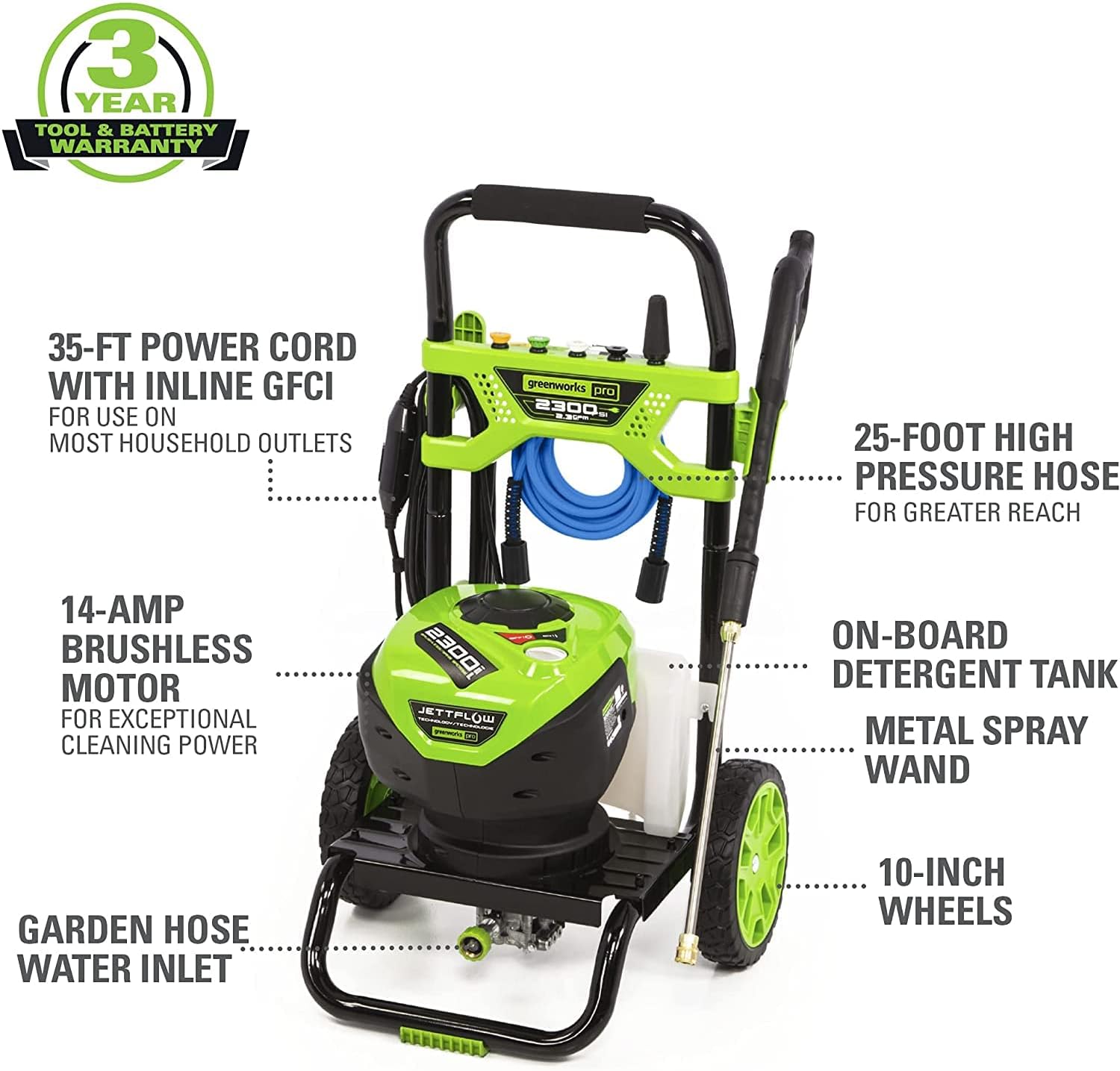 2300 PSI 2.3 GPM Electric Pressure Washer M4655