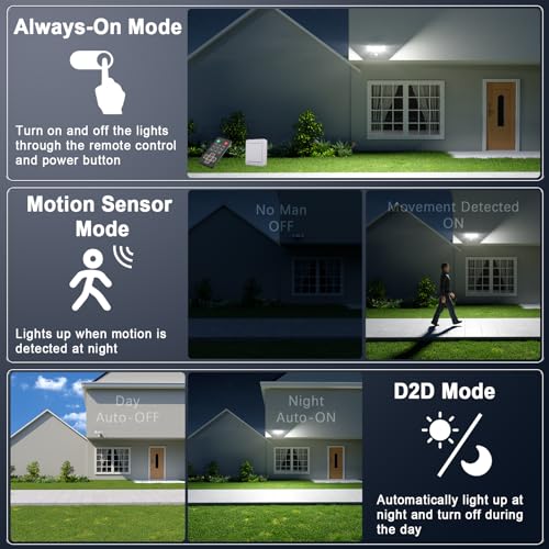 3 Heads 7500LM 6500K IP65 Motion Sensor Security Lights 2PCS O4498