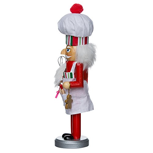 Rosy Red Baking Nutcracker Chef 10 inch Wood Decorative Tabletop Figurine K27551