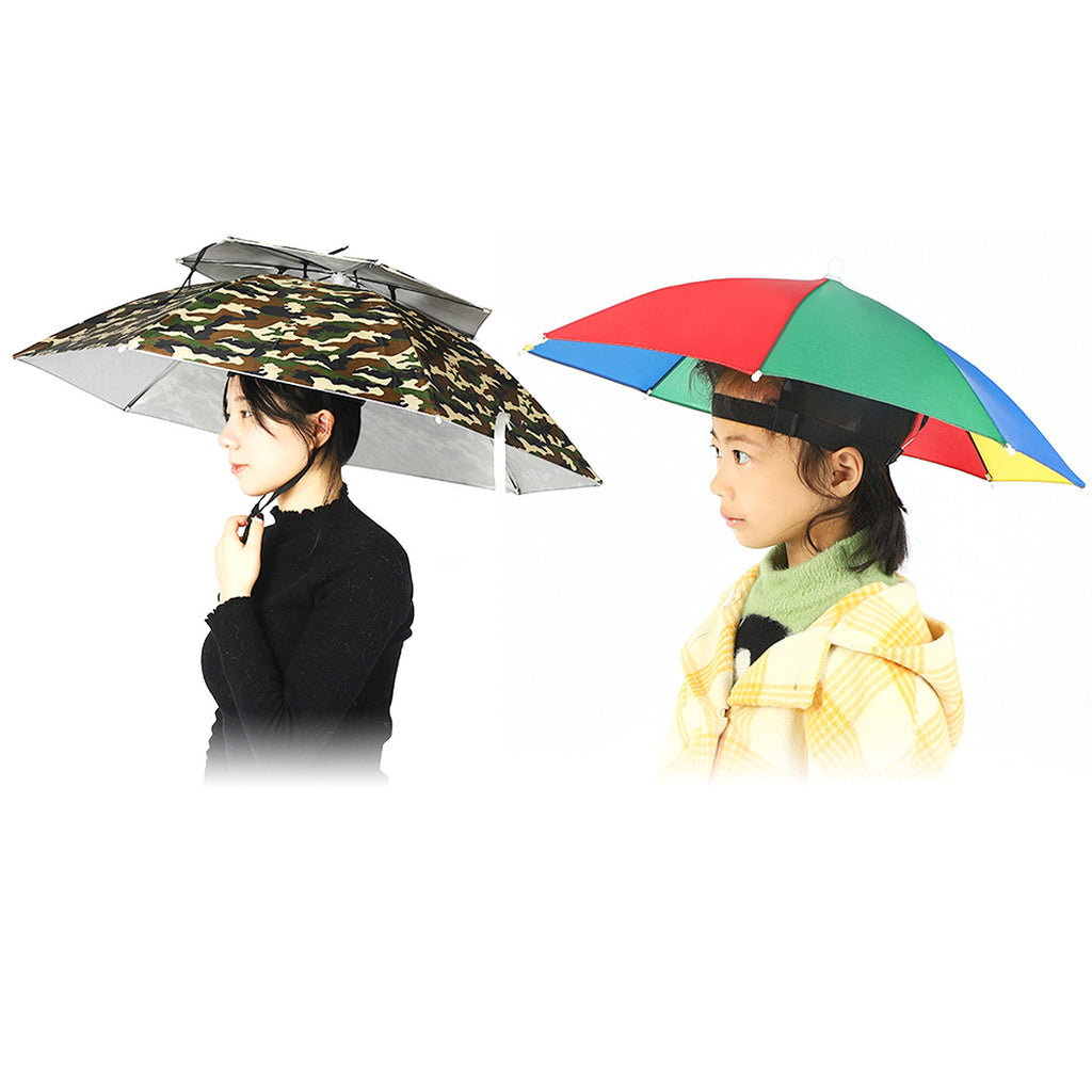 Folding Windproof Umbrella Hat I6431