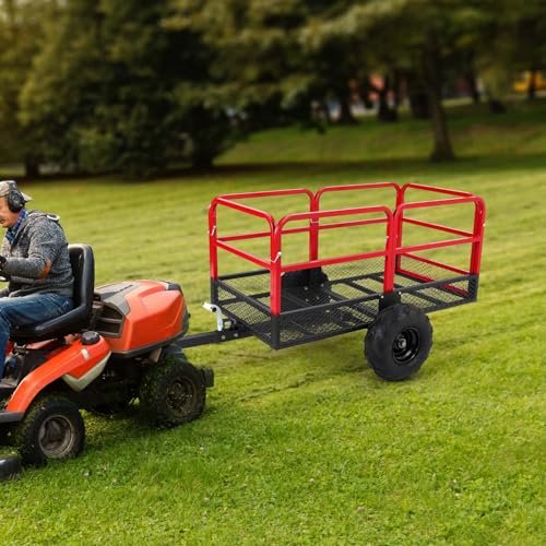 1500 LBS 22 Cubic Feet Heavy Duty Steel Dump Cart with 2 Wheels I382073