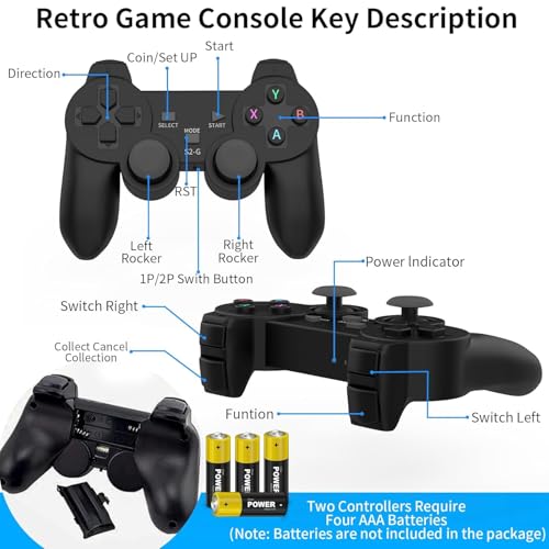 Wireless Retro Game Console with 64G F735144