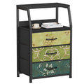 White 5 Drawer Fabric Dresser with Steel Frame B223903