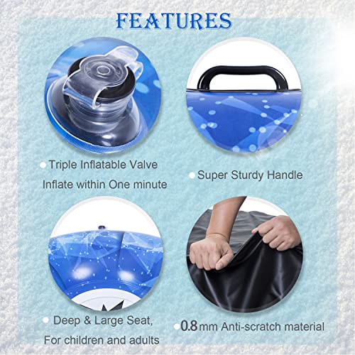 47 Inch Inflatable Snow Sled with Carrying Bag O837