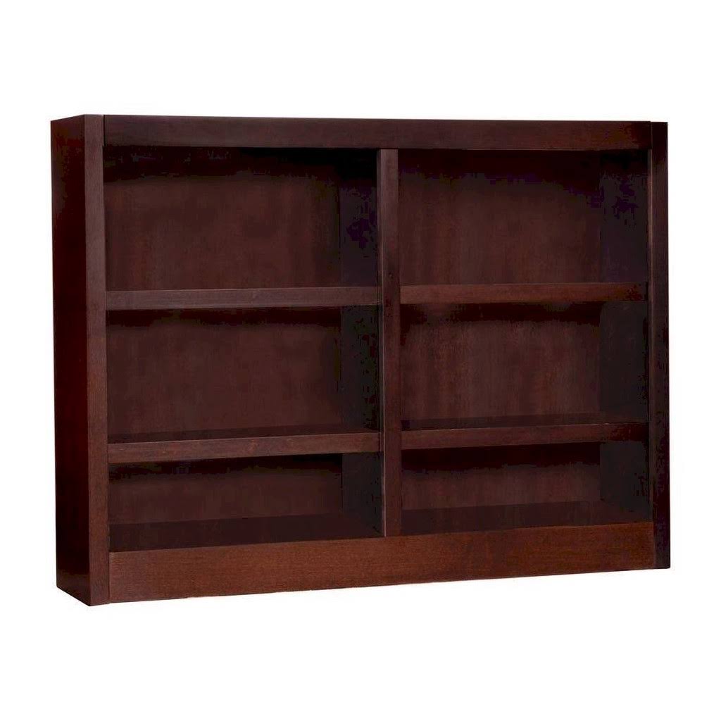 Double Wide Bookcase 6 Shelves Cherry M384963