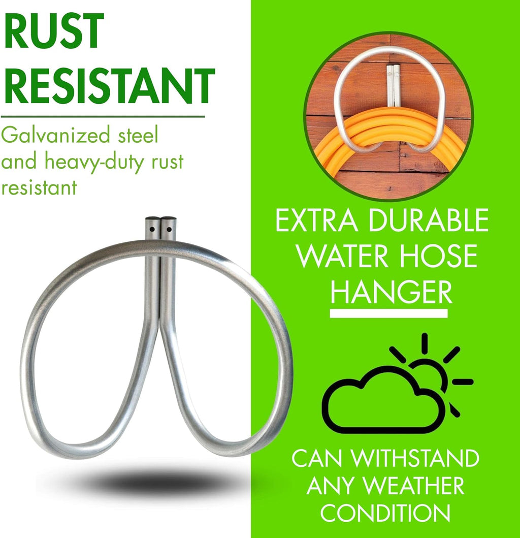 Garden Hose Holder Wall Mounted Rust Proof Galvanized Heavy Duty W904