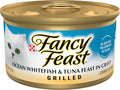 Grilled Wet Cat Food Ocean Whitefish and Tuna Feast in Gravy, Pack of 24, 3 oz. Cans L72989
