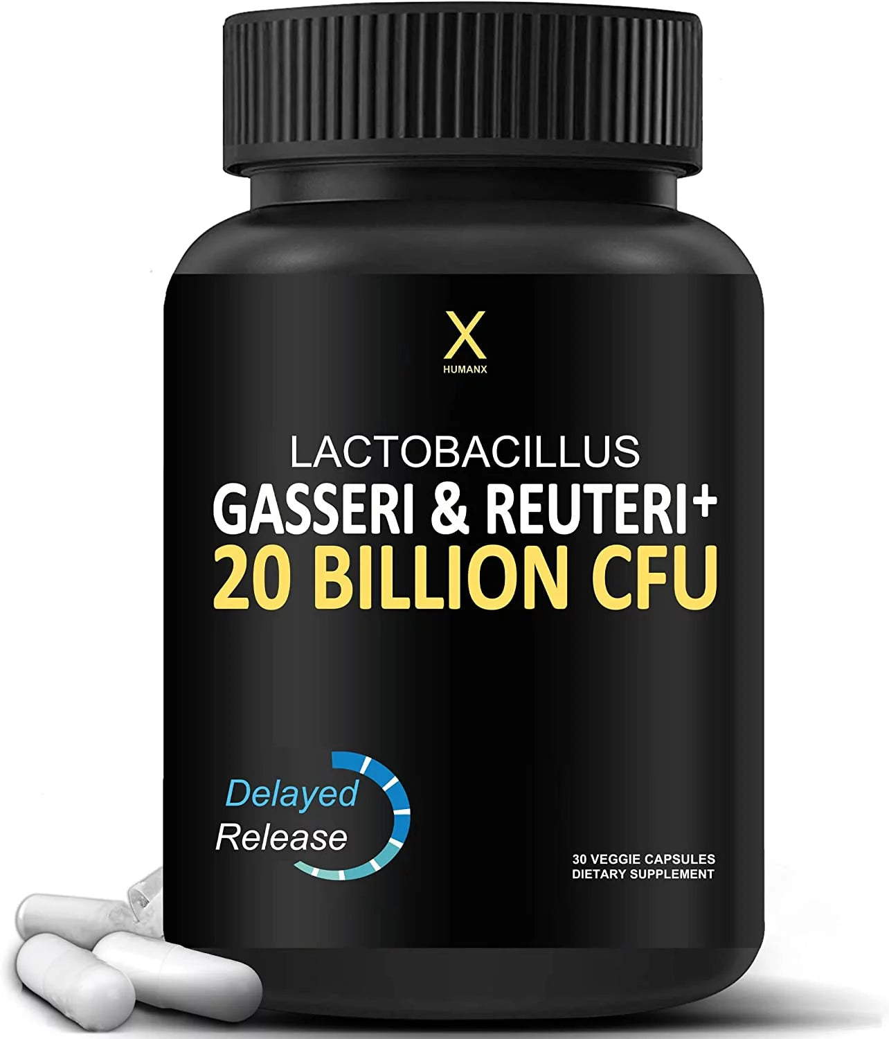 Probiotic Supplement with Lactobacillus Gasseri & Reuteri, 20 Billion CFU, Delayed Release Capsules E2103