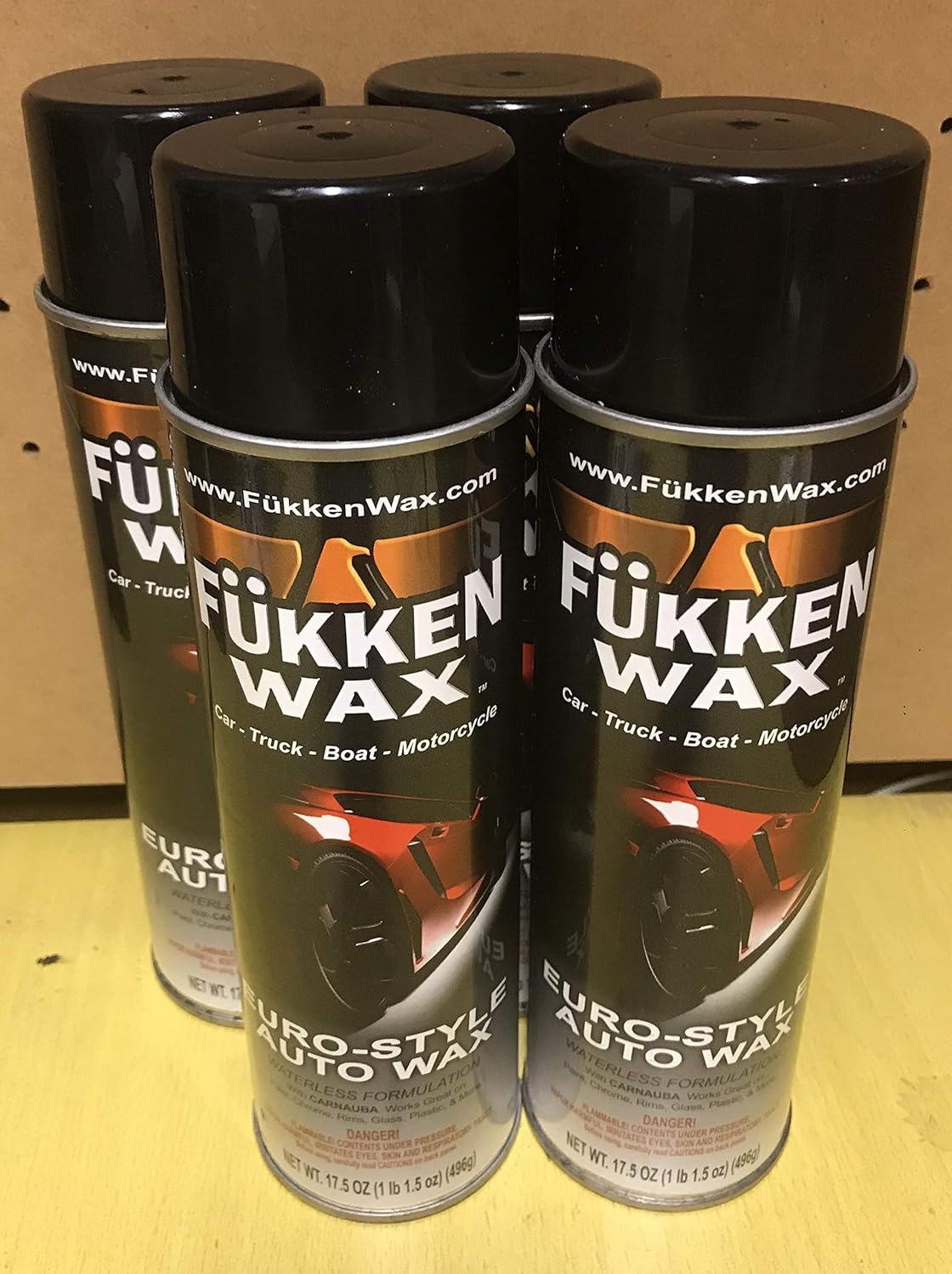 17.05oz Carnauba Spray-On Car Wax (6 Cans) N492