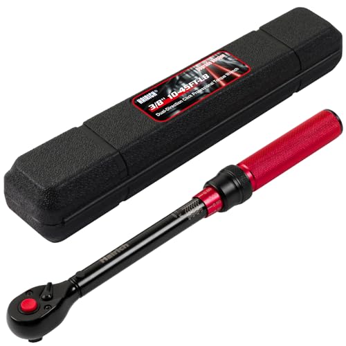 3/8-Inch Torque Wrench, Dual-direction 10-45ft.lb/13.6-61Nm, 72-Tooth Dual Range Scales with Quick Release Reversible Head T61809