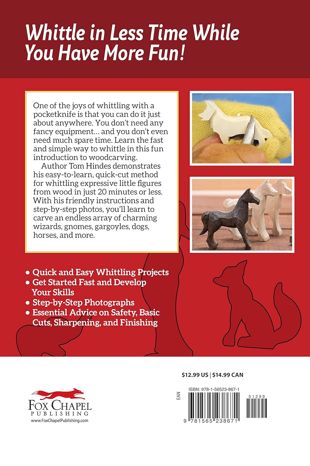 Whittling Projects: Step-by-Step Instructions & Photos to Carve Wood Figures V8631