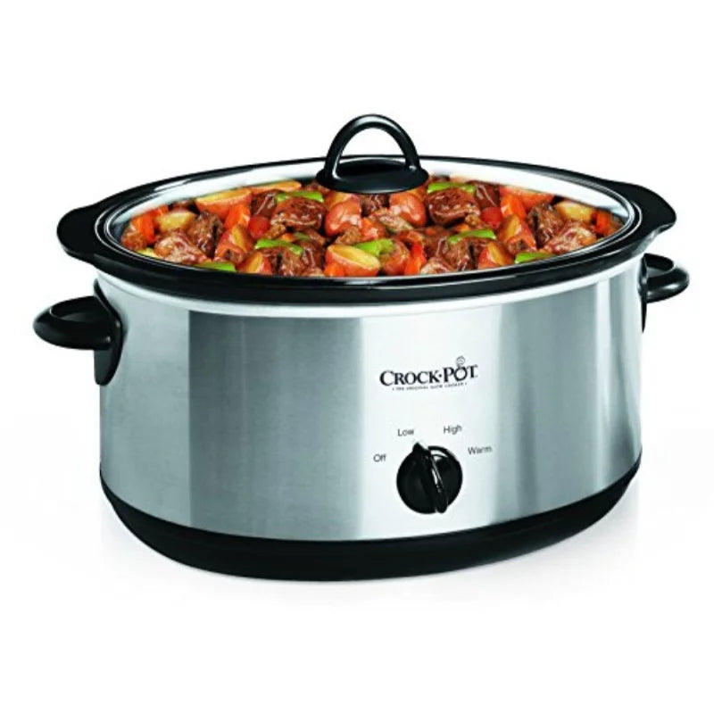 7 Quart Oval Manual Slow Cooker Stainless Steel A31731