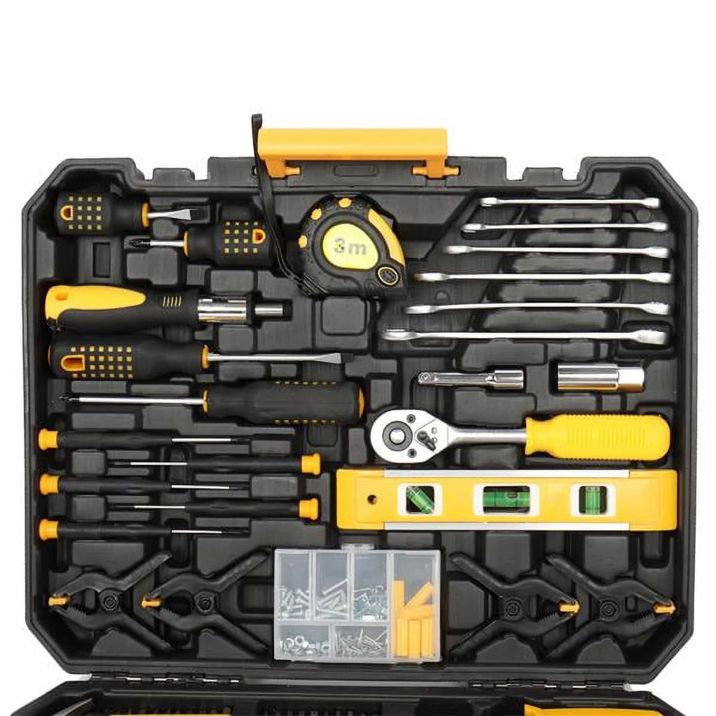 198 Pcs Hand Tool Set with Case Black Yellow D994