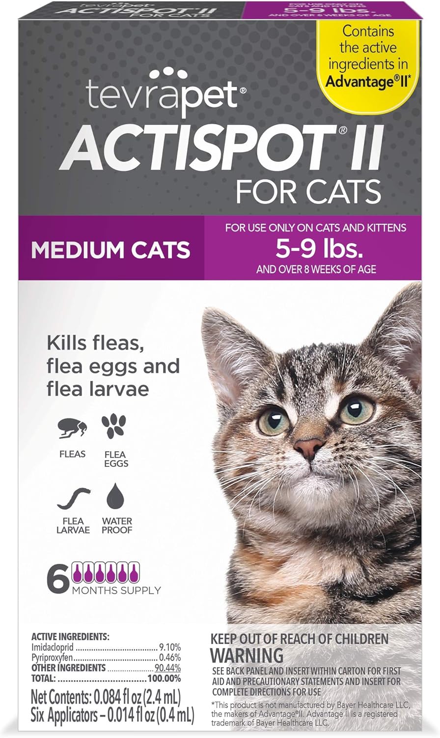 6 Doses Flea Treatment for Cats 5-9 lbs Z372
