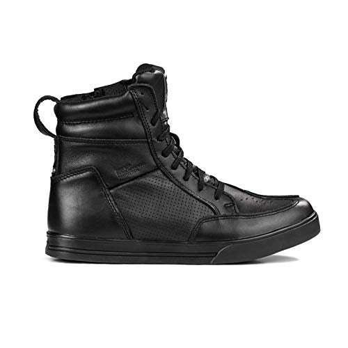 Leather Motorcycle Shoes with Side Zipper F674716
