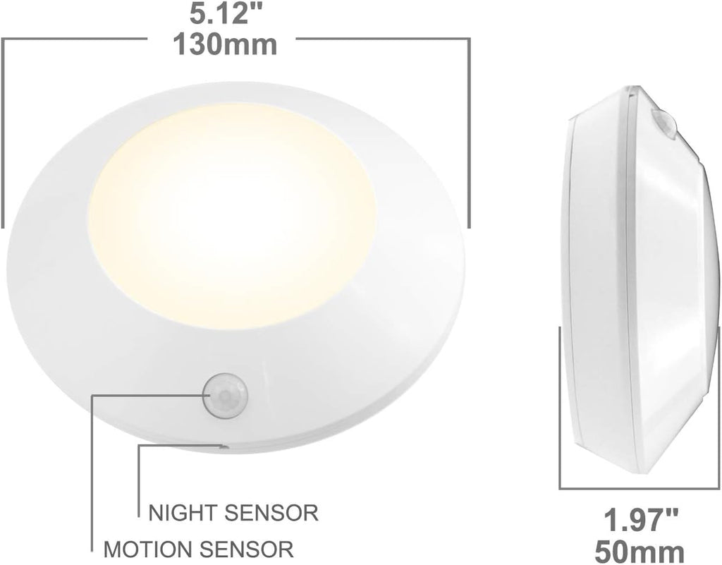 Motion Sensor Ceiling Light Cordless Battery Powered LED Warm White Light D905