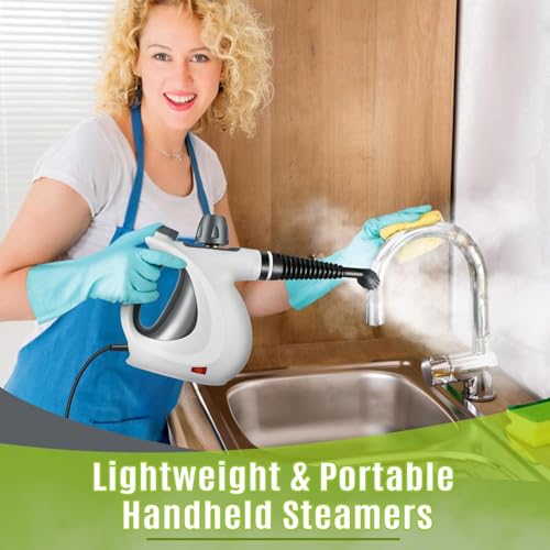 Pressurized Handheld Multi-Surface Natural Steam Cleaner with 12 pcs Accessories D7611