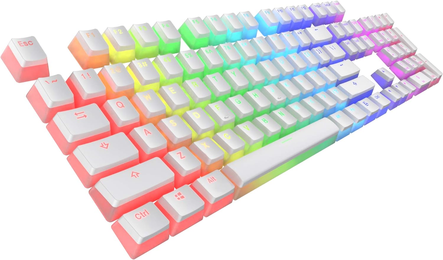 Pudding White PBT Keycap Set, 111 Keys, OEM Profile Z212735