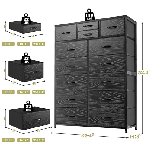 Pink 14 Drawer Fabric Dresser with Metal Frame J4267