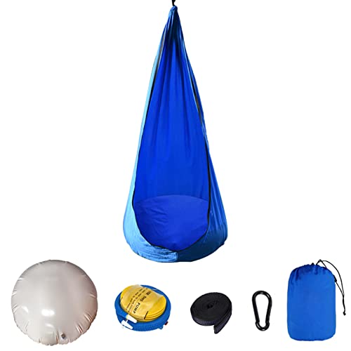 Pink Pod Swing Seat Hanging Hammock Chair with Inflatable Pillow O81902