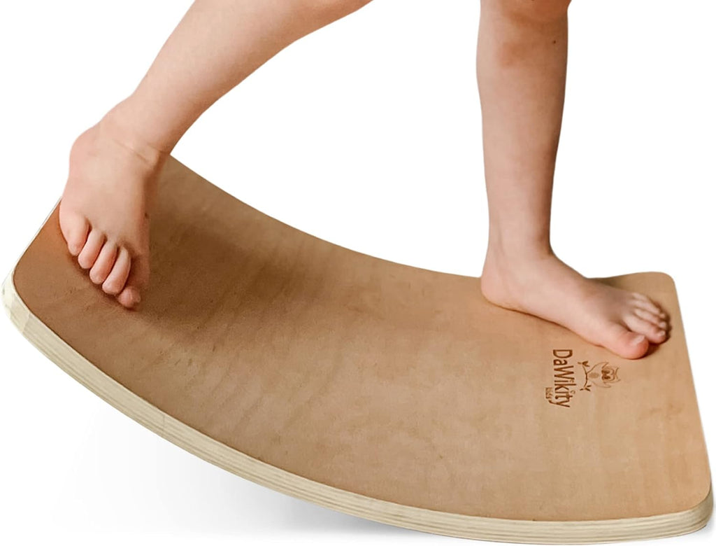 Wooden Wobble Board, 17x12x3", Up to 480 lbs Capacity D52848