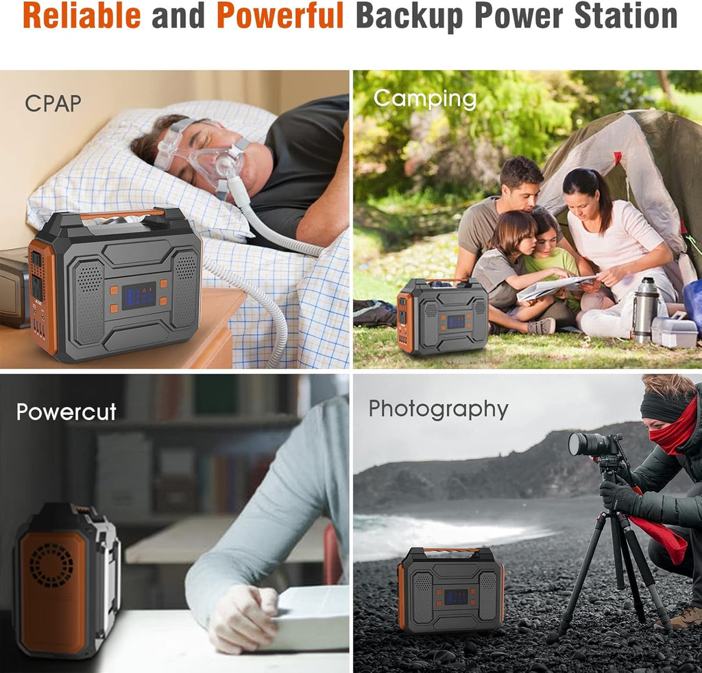 Portable Power Station 300W 280Wh 75000mAh Lithium Battery Backup Power Source with Flashlight D97633
