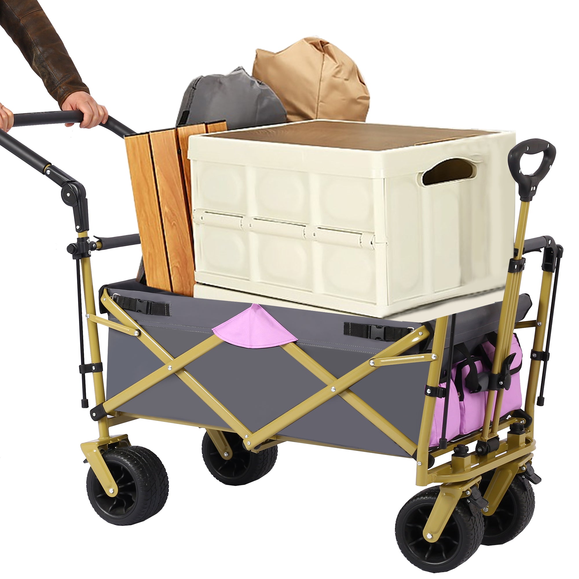 Utility Folding Wagon with Removable Canopy Y109