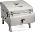 Portable Propane Tabletop Gas Grill, Two-Burner, Stainless Steel M897664
