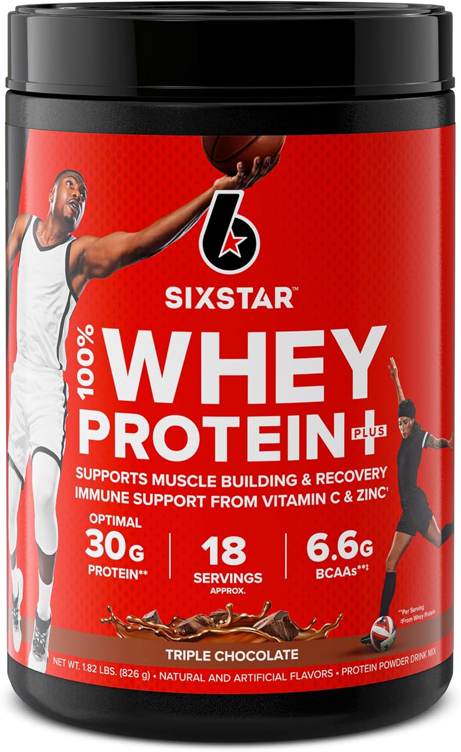 100% Whey Protein Plus Triple Chocolate 1.8 lbs and Grass Fed Whey Protein Powder Deluxe Vanilla 1.8 lbs A922169