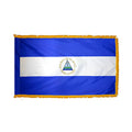 3ft. x 5ft. Nicaragua Flag with Side Pole Sleeve and Fringe O38238