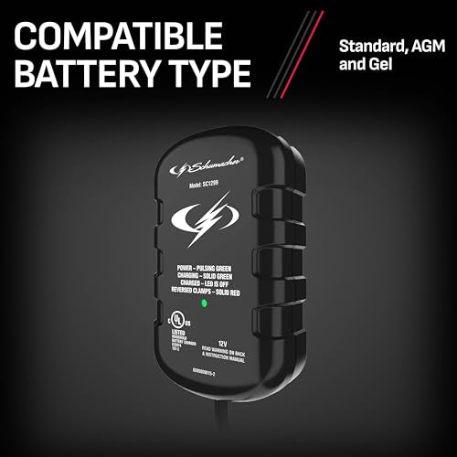 0.8A Car Battery Charger and Maintainer for 12V Batteries D75508