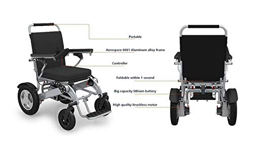 Black Heavy Duty Foldable Power Wheelchair I91055