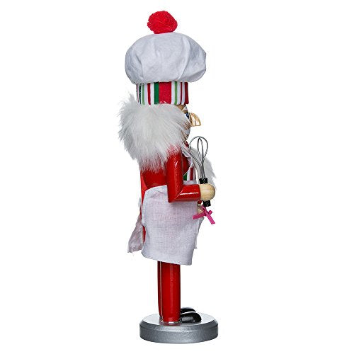 Rosy Red Baking Nutcracker Chef 10 inch Wood Decorative Tabletop Figurine K27551