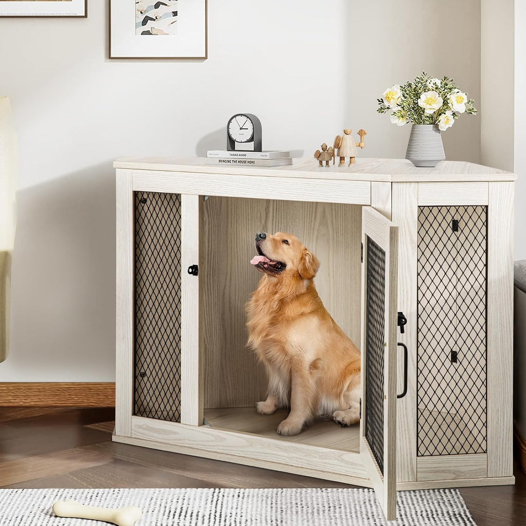 44/58inch Wooden Dog Kennel with Mesh C8041
