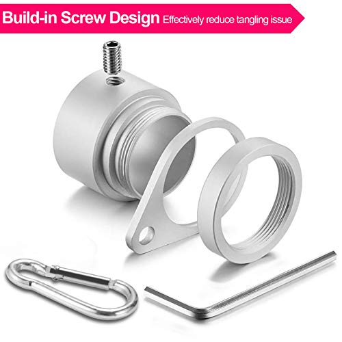 2 Pcs 360° Rotating Aluminum Alloy Flag Pole Rings for 1 Inch Diameter M519