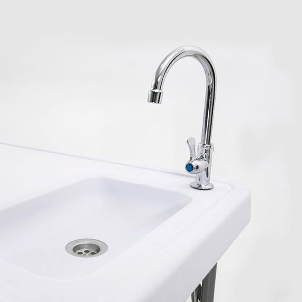 White Portable Folding Fishing Cleaning Table with Sink Faucet T443132