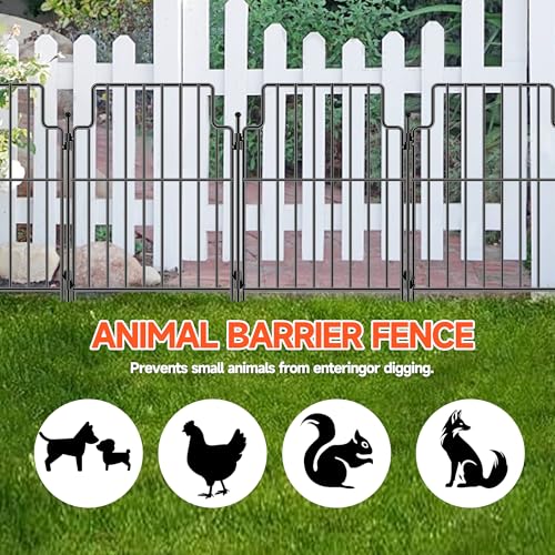 21in x10.83ft Rustproof Metal Garden Fence T20543