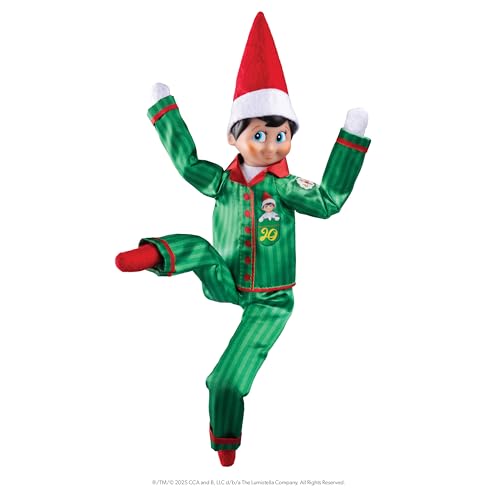 Boy with Blue Eyes Posable Christmas Elf and Storybook P24277