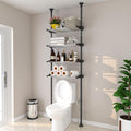 4-Tier Adjustable Metal Over The Toilet Storage Shelves D8938