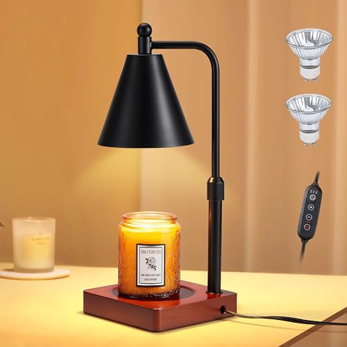 White Gold Candle Warmer Lamp with 2 Bulbs Z726168