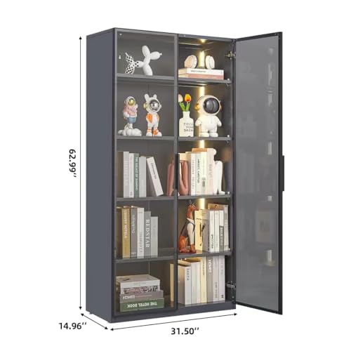 5 Shelves Metal Glass Display Cabinet F5156