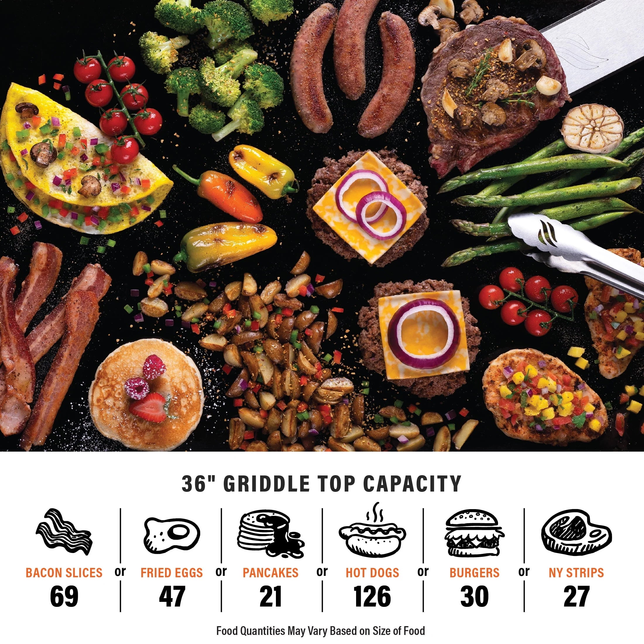 4-Burner 36” Propane Griddle with Hood J5121